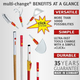 Wolf Garten Multi - change Telescopic Handle 220 - 400cm - Old Railway Line Garden Centre