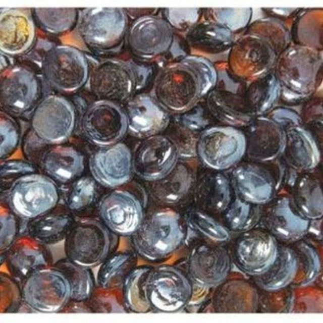 Woodlodge 1kg Amber Red Flat Glass Beads - Old Railway Line Garden Centre