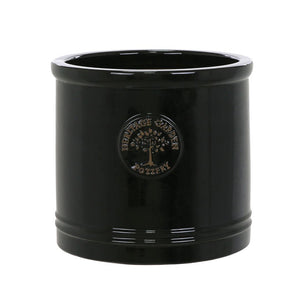 Woodlodge 20cm Black Heritage Cylinder Pot - Old Railway Line Garden Centre