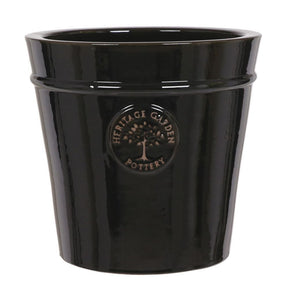 Woodlodge 20cm Black Heritage Pot - Old Railway Line Garden Centre