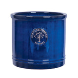Woodlodge 20cm Blue Glazed Heritage Cylinder Pot - Old Railway Line Garden Centre