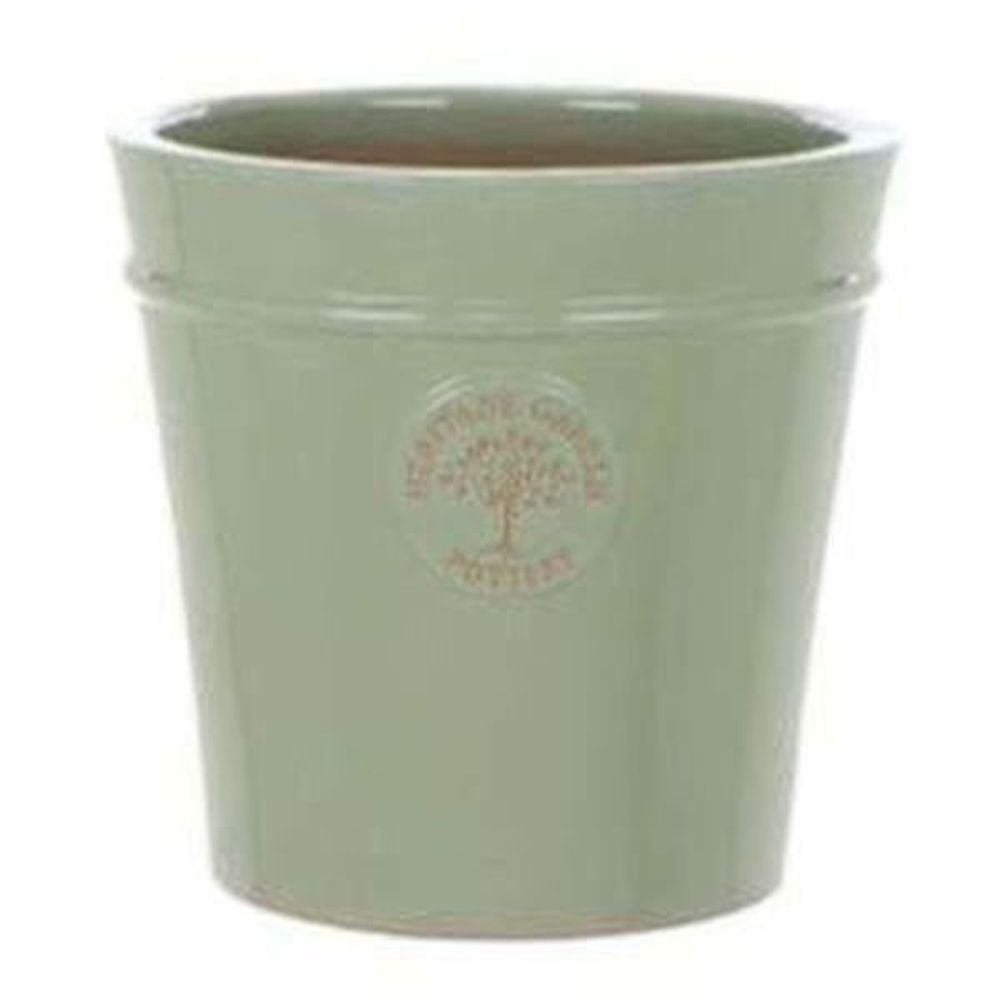 Woodlodge 20cm Mint Green Glazed Heritage Pot - Old Railway Line Garden Centre