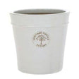 Woodlodge 20cm White / Cream Glazed Heritage Pot - Old Railway Line Garden Centre