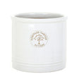 Woodlodge 20cm White/Cream Glazed Heritage Cylinder Pot - Old Railway Line Garden Centre