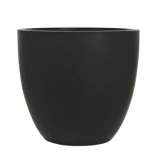 Woodlodge 21cm Black Polylite Egg Planter - Old Railway Line Garden Centre