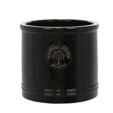 Woodlodge 25cm Black Glazed Heritage Cylinder Pot - Old Railway Line Garden Centre
