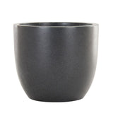 Woodlodge 25cm Black Magma Egg Pot - Old Railway Line Garden Centre