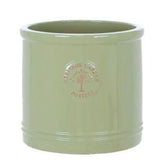 Woodlodge 25cm Mint Green Glazed Heriage Cylinder Pot - Old Railway Line Garden Centre
