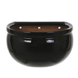 Woodlodge 26cm Black Glazed Blossom Wall Pot - Old Railway Line Garden Centre