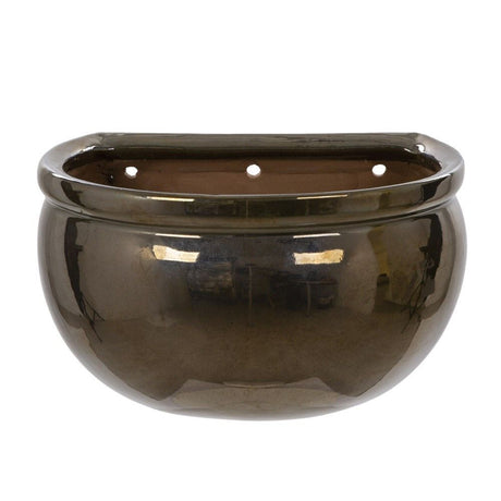 Woodlodge 26cm Bronze Glazed Blossom Wall Pot - Old Railway Line Garden Centre