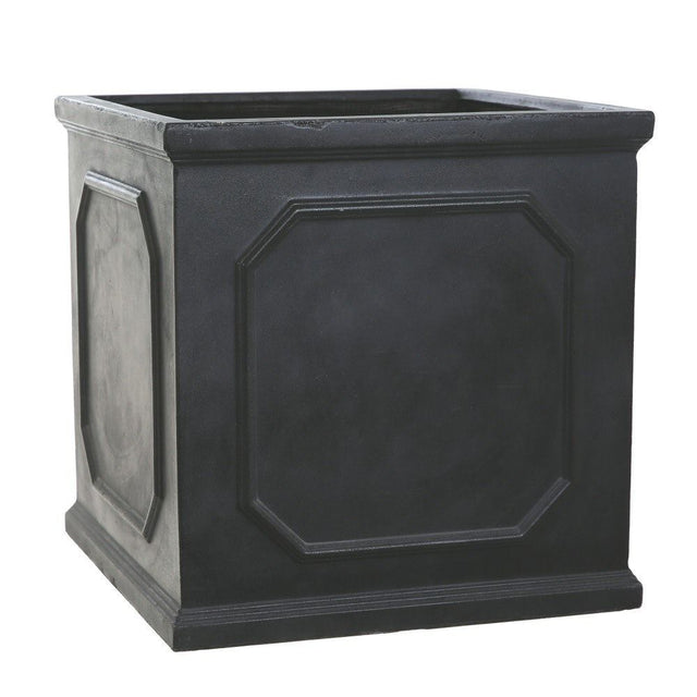 Woodlodge 27cm Black Chelsea Square Planter - Old Railway Line Garden Centre