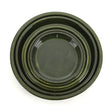 Woodlodge 27cm Green Blossom Glazed Saucer - Old Railway Line Garden Centre