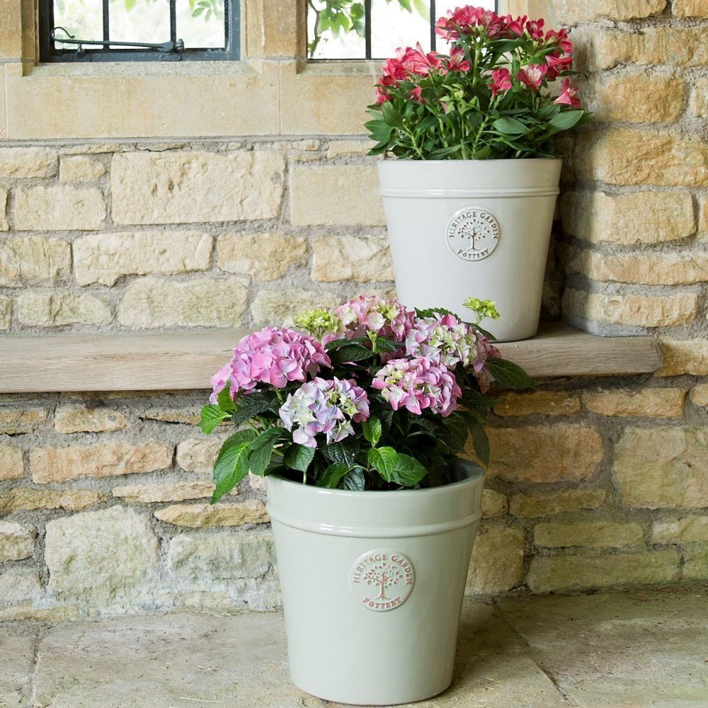Woodlodge 27cm Mint Green Glazed Heritage Pot - Old Railway Line Garden Centre