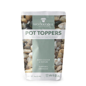 Woodlodge 2kg Mixed River Pot Topper Chippings - Old Railway Line Garden Centre