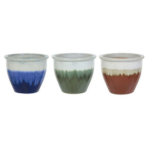 Woodlodge 30cm Barley Glazed Pot (Choice of 3) - Old Railway Line Garden Centre