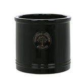 Woodlodge 30cm Black Glazed Heritage Cylinder Pot - Old Railway Line Garden Centre