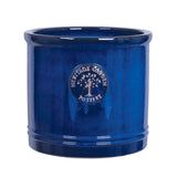 Woodlodge 30cm Blue Glazed Heritage Cylinder Pot - Old Railway Line Garden Centre