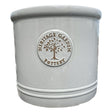 Woodlodge 30cm White/Cream Glazed Heritage Cylinder Pot - Old Railway Line Garden Centre