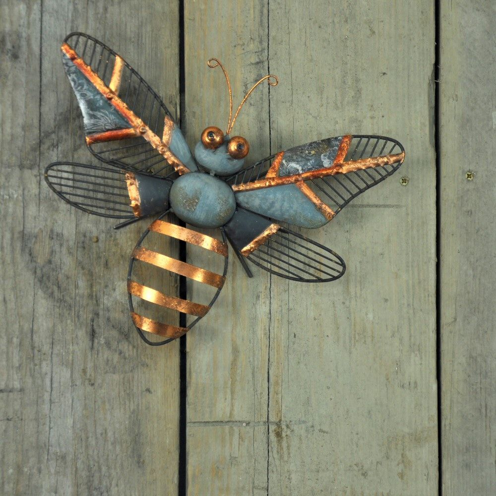 Woodlodge 31cm Metal Garden Wall Bee - Old Railway Line Garden Centre