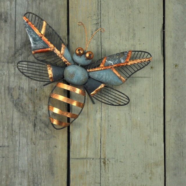 Woodlodge 31cm Metal Garden Wall Bee - Old Railway Line Garden Centre