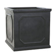 Woodlodge 32cm Black Chelsea Square Planter - Old Railway Line Garden Centre