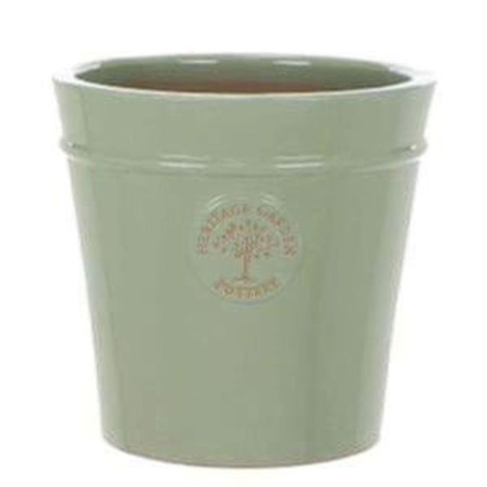 Woodlodge 33cm Mint Green Glazed Heritage Pot - Old Railway Line Garden Centre