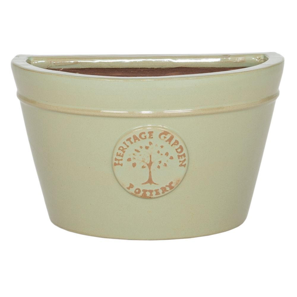 Woodlodge 35cm Mint Green Glazed Edwardian Wall Planter - Old Railway Line Garden Centre