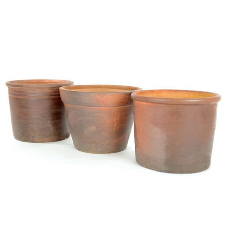 Woodlodge 35cm Thai Salt Glazed Planter (Choice of 3) - Old Railway Line Garden Centre