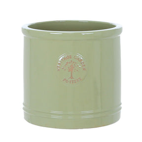 Woodlodge 38cm Mint Green Glazed Heritage Cylinder Pot - Old Railway Line Garden Centre