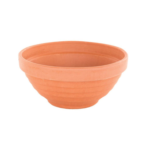 Woodlodge 38cm Terracotta Ribbled Bowl - Old Railway Line Garden Centre