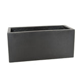 Woodlodge 40cm Black Polylite Trough Planter - Old Railway Line Garden Centre
