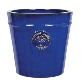 Woodlodge 41cm Blue Glazed Heritage Pot - Old Railway Line Garden Centre