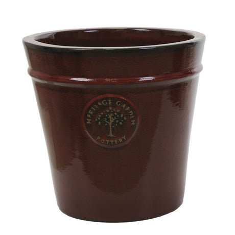 Woodlodge 41cm Glazed Red Heritage Pot - Old Railway Line Garden Centre