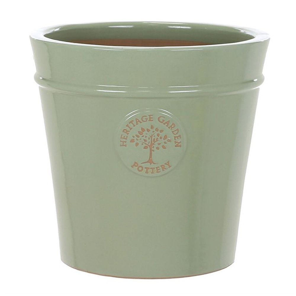 Woodlodge 41cm Mint Green Glazed Heritage Pot - Old Railway Line Garden Centre