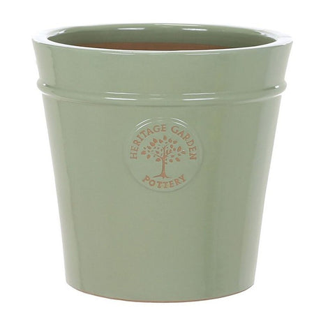 Woodlodge 41cm Mint Green Glazed Heritage Pot - Old Railway Line Garden Centre