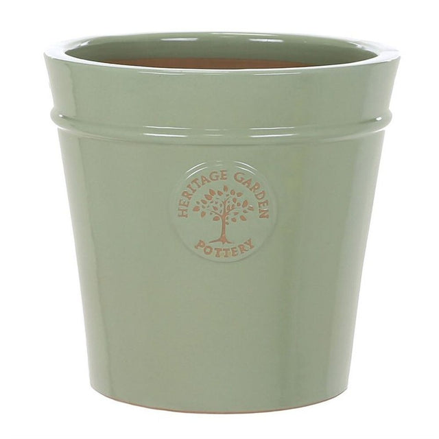 Woodlodge 41cm Mint Green Glazed Heritage Pot - Old Railway Line Garden Centre