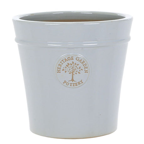 Woodlodge 41cm Pastel Grey Glazed Heritage Pot - Old Railway Line Garden Centre