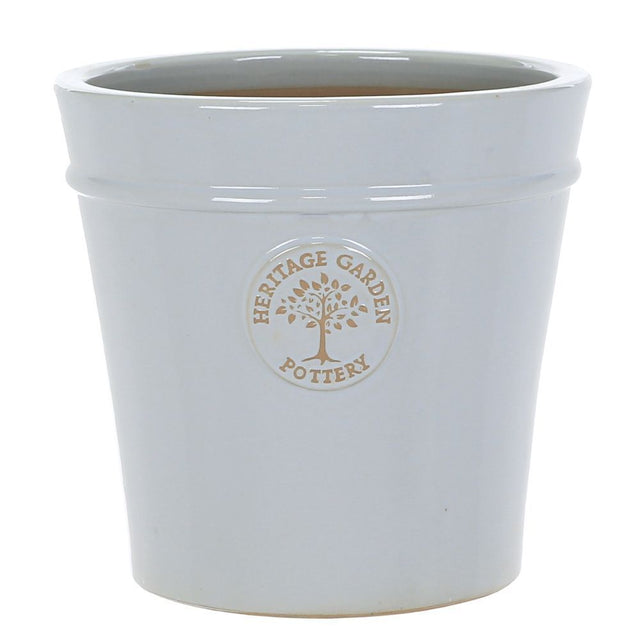 Woodlodge 41cm Pastel Grey Glazed Heritage Pot - Old Railway Line Garden Centre