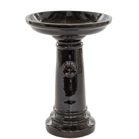 Woodlodge 43cm Black Heritage Bird Bath - Old Railway Line Garden Centre