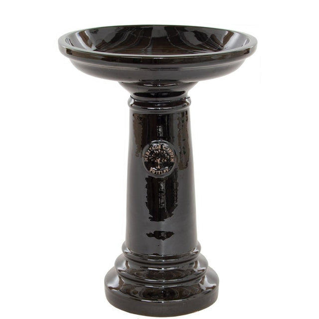 Woodlodge 43cm Black Heritage Bird Bath - Old Railway Line Garden Centre