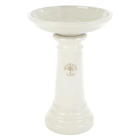 Woodlodge 43cm White Heritage Bird Bath - Old Railway Line Garden Centre