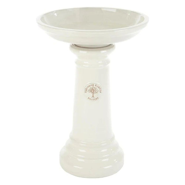 Woodlodge 43cm White Heritage Bird Bath - Old Railway Line Garden Centre