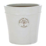 Woodlodge 50cm White Glazed Heritage Pot - Old Railway Line Garden Centre