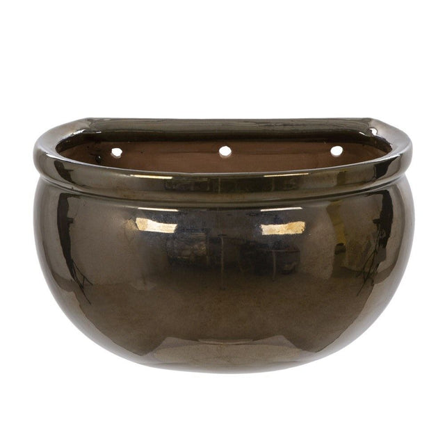 Woodlodge Bronze Glazed Blossom Wall Pot - Old Railway Line Garden Centre