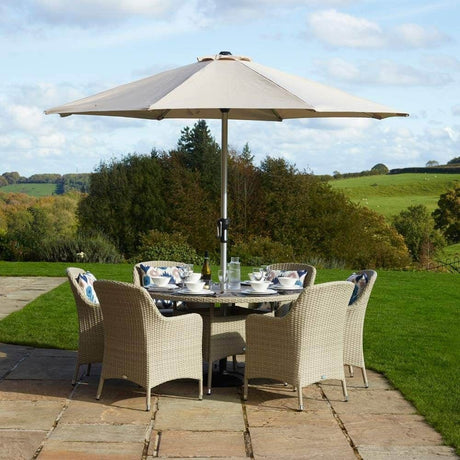 Woodlodge Concrete 15kg Round Parasol Base - Old Railway Line Garden Centre