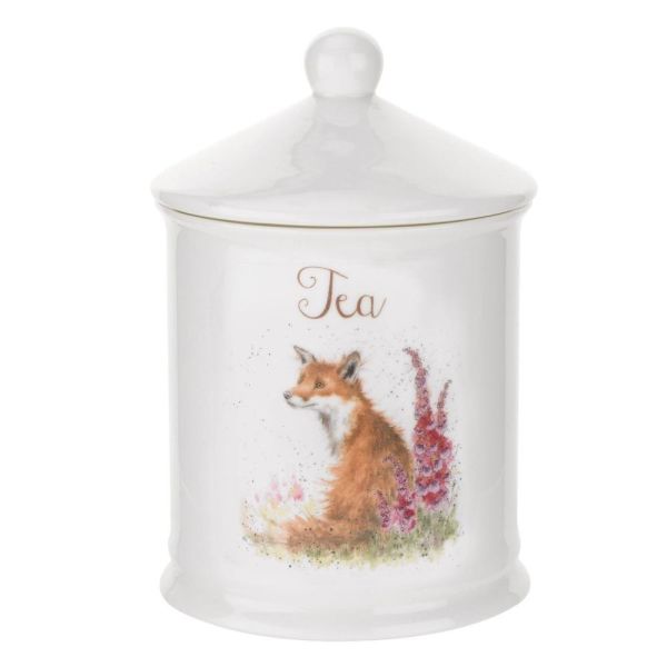 Wrendale Designs 14.5cm Fox Tea Canister - Old Railway Line Garden Centre