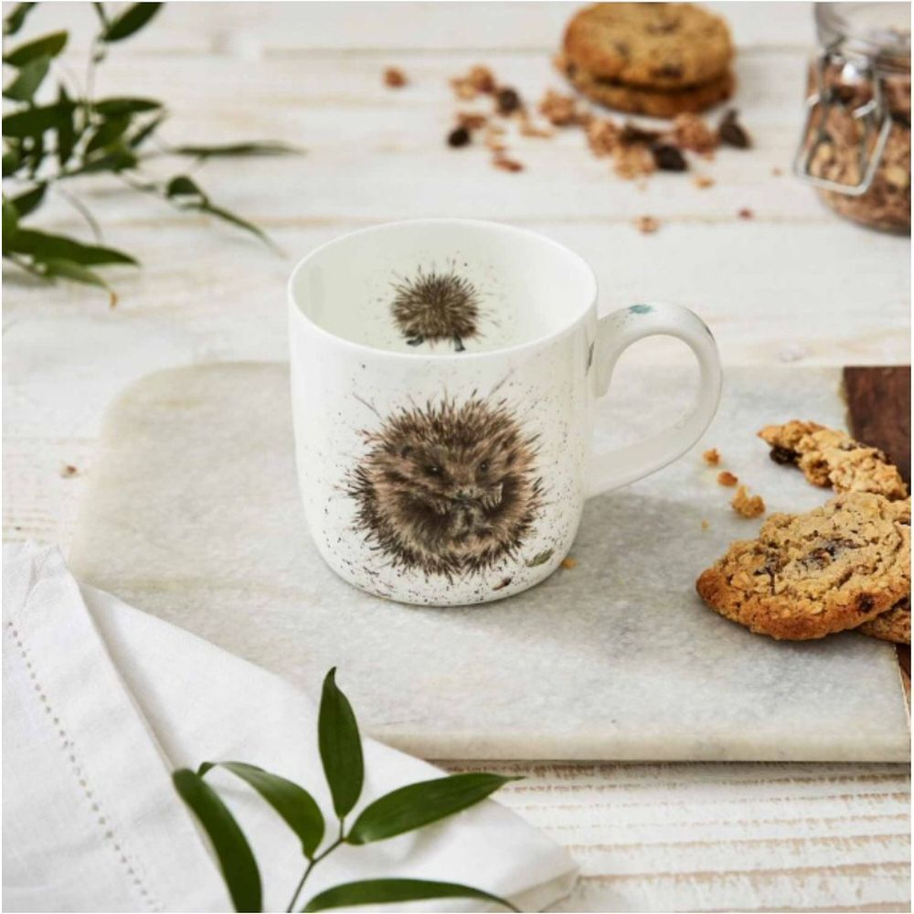Wrendale Designs 310ml Awakening Hedgehog Mug - Old Railway Line Garden Centre