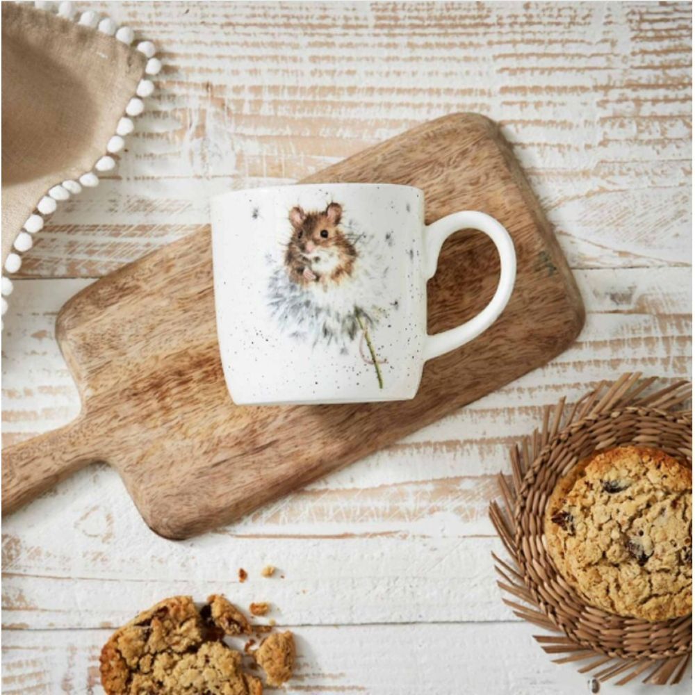 Wrendale Designs Country Mice Fine Bone China Mug - Old Railway Line Garden Centre