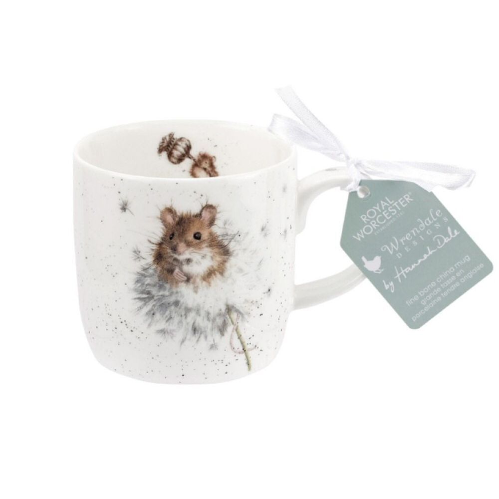 Wrendale Designs Country Mice Fine Bone China Mug - Old Railway Line Garden Centre