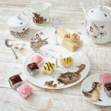 Wrendale Designs Two Tier Rabbit & Duck Cake Stand - Old Railway Line Garden Centre